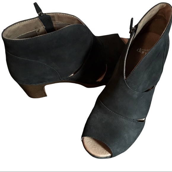 dansko peep toe bootie